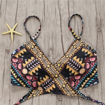 2018 Sexy Bandage Aztec Biquini String Strappy Swim Wear Bathing Suit Swimsuit Beachwear Swimwear Women Brazilian Bikini